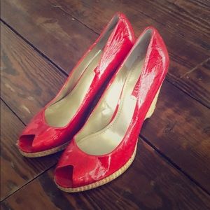 Candy apple red Nine West shoes